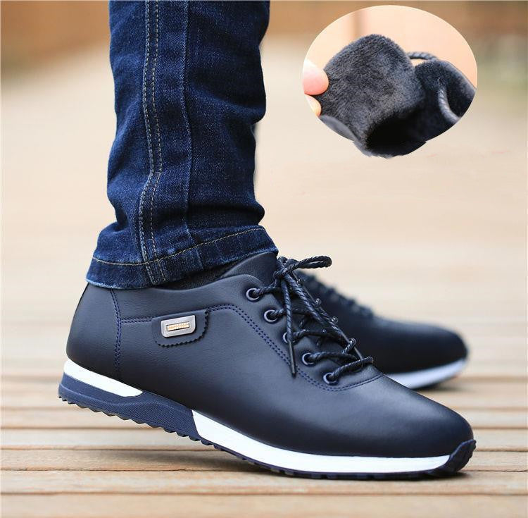 Men's Casual Leather Shoes Korean Youth Leather