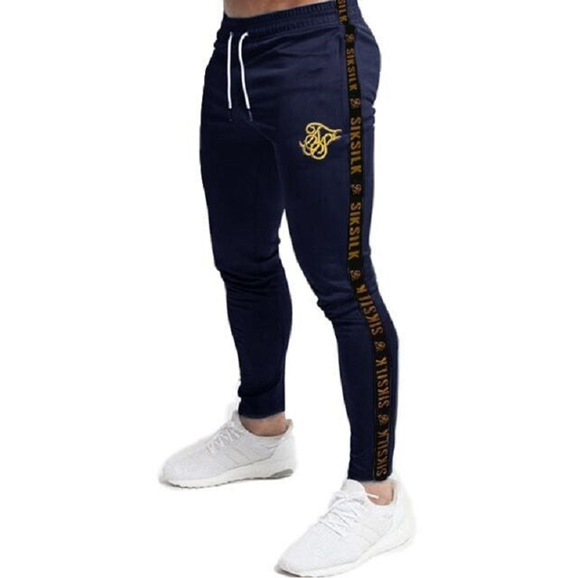 New Men'S Silk Jogging Sports Hip-Hop Slim Stretch Trousers