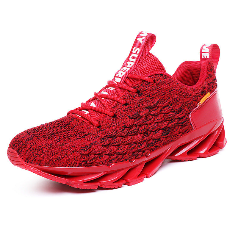 Dragon scale running shoes woven breathable