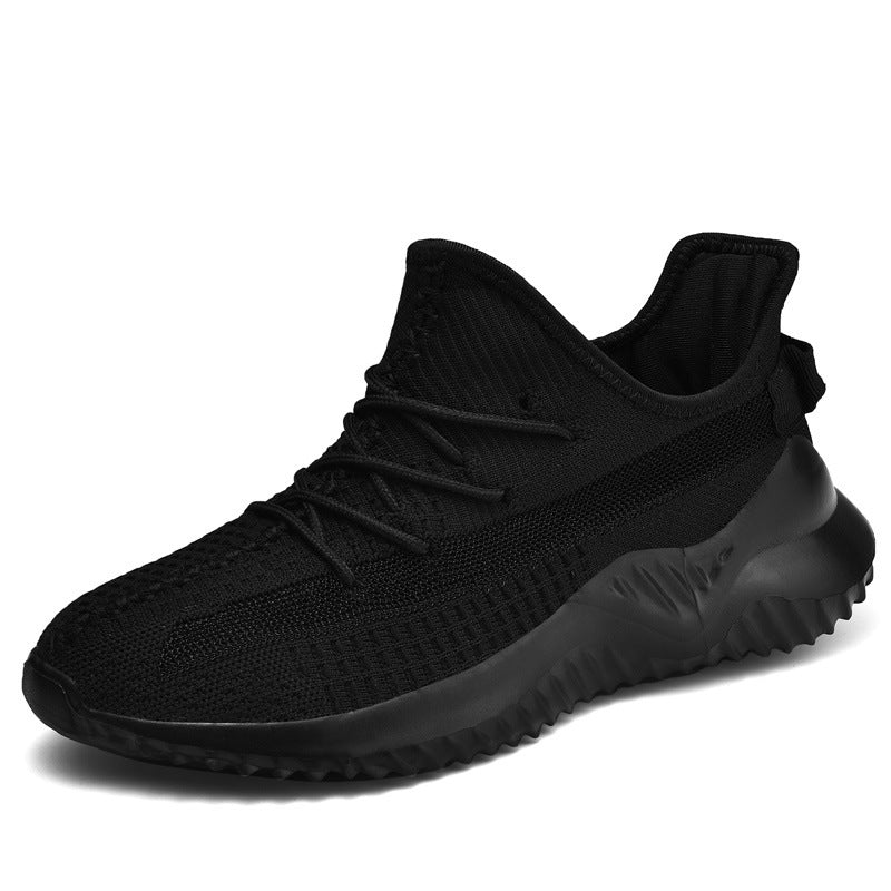 Spring Fashion Flying Woven Sneakers Men'S Running Shoes Breathable Mesh Shoes