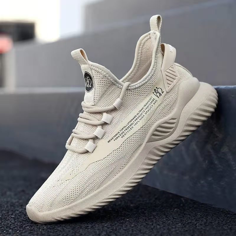 Casual Sports Shoes Men'S Summer Running Trendy Shoes All-Match Fly Woven Mesh Men'S Shoes