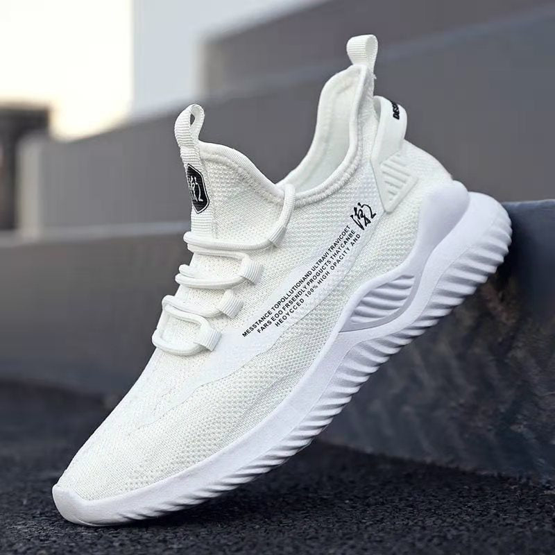 Casual Sports Shoes Men'S Summer Running Trendy Shoes All-Match Fly Woven Mesh Men'S Shoes