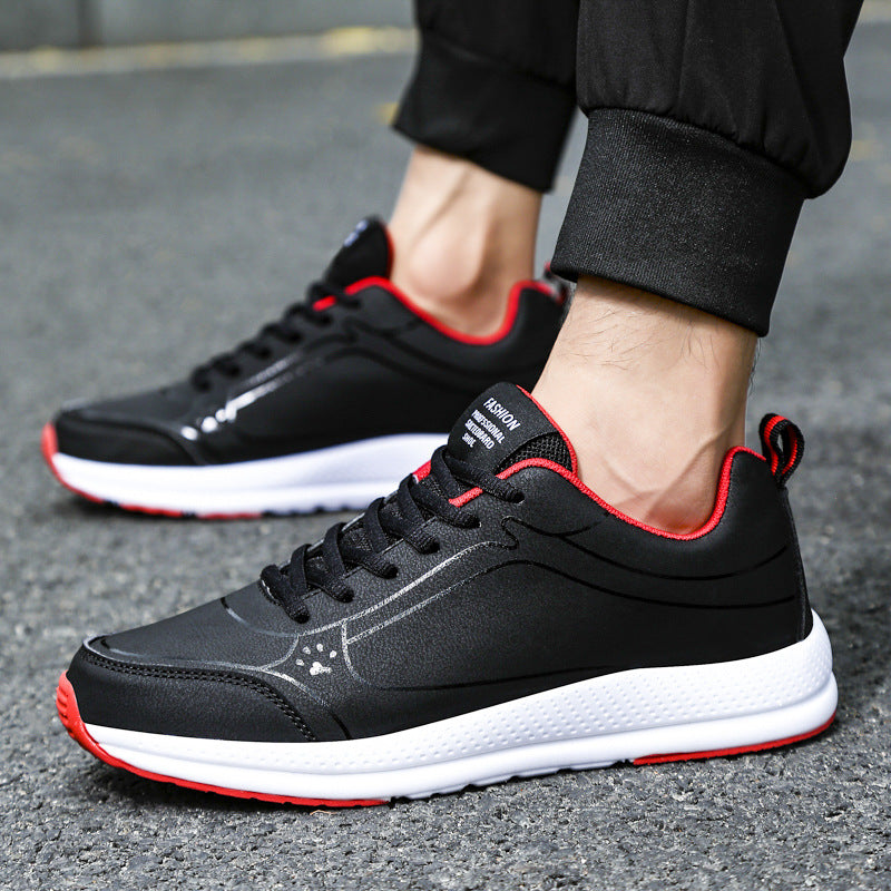 Leather Casual Men's Running Shoes