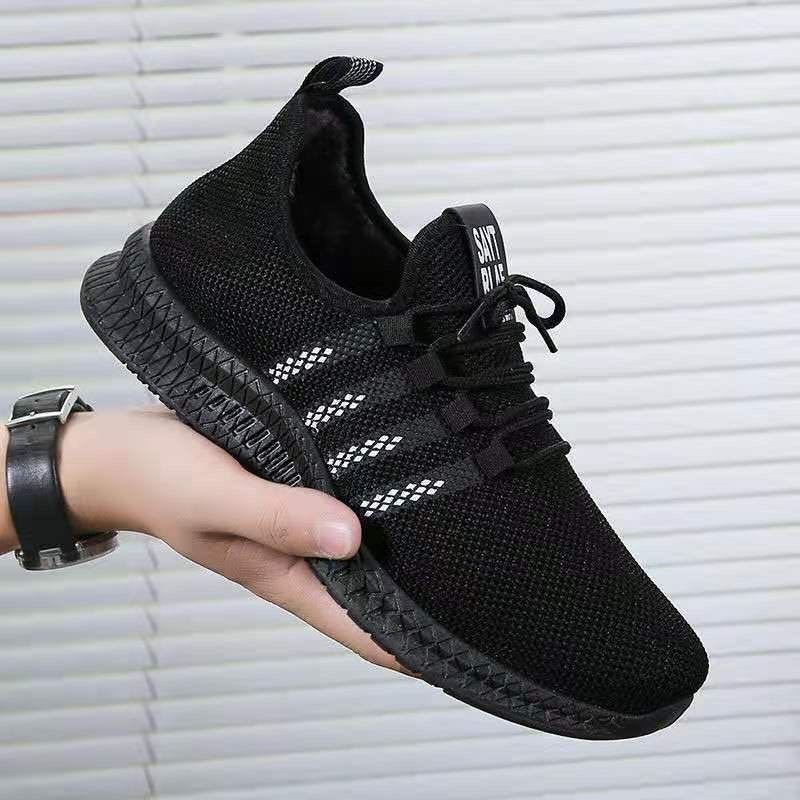 Men's Breathable Casual Shoes With Flying Woven Mesh