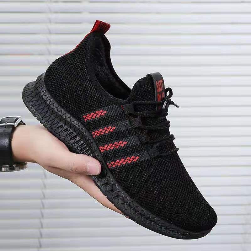 Men's Breathable Casual Shoes With Flying Woven Mesh