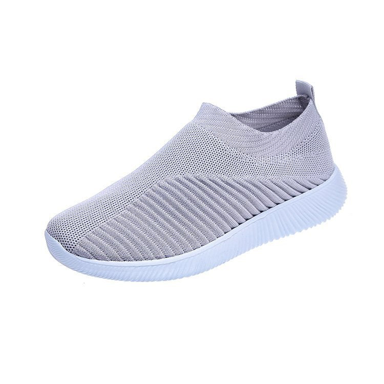 European And American Popular Flying Woven Women'S Shoes Soft Sole Casual Light Mother'S Sports Shoes