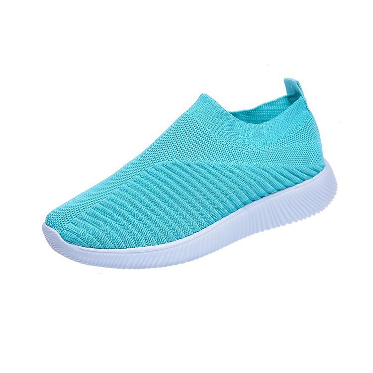 European And American Popular Flying Woven Women'S Shoes Soft Sole Casual Light Mother'S Sports Shoes