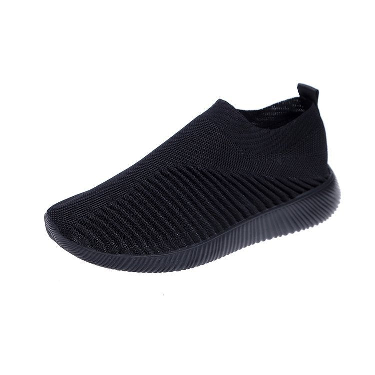 European And American Popular Flying Woven Women'S Shoes Soft Sole Casual Light Mother'S Sports Shoes