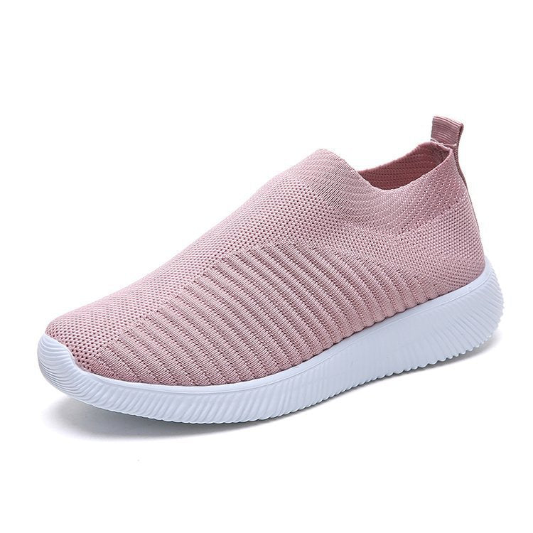 Flying Woven Flat-heeled Rubber Round Headgear Flat Shoes Women