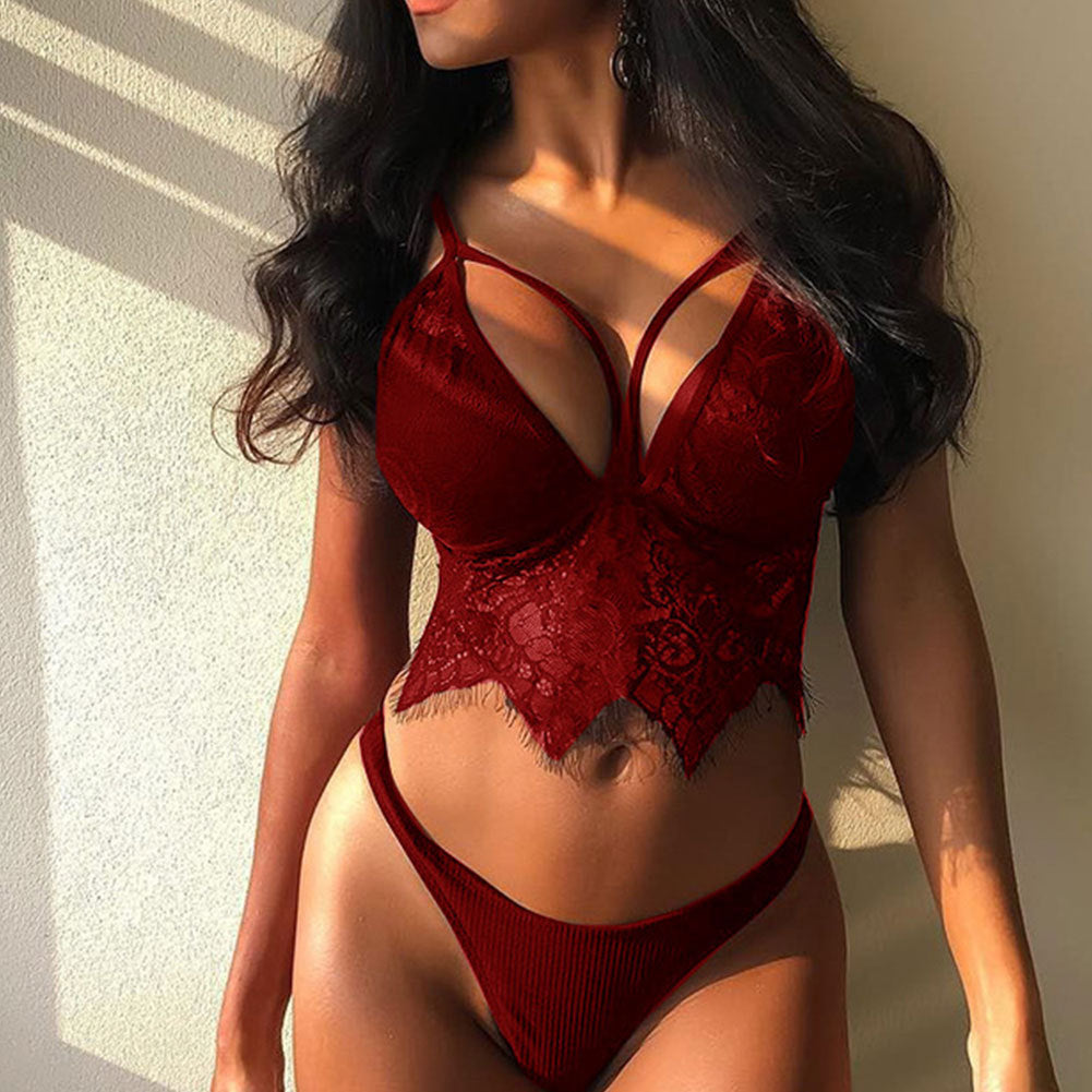 New Style Sexy Lingerie Women Lace Sexy Lingerie Product Information： Fabric name: Polyester Main fabric composition: chlorinated fiber (chlorinated fiber) The content of the main fabric ingredient: 80 (%) Lining composition: Chlorine fiber (chlorinated f