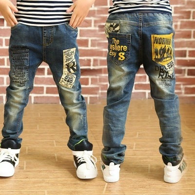 Boys Denim Trousers Spring And Autumn New