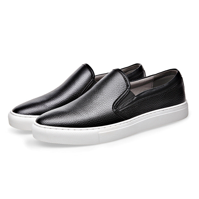 Men's White Shoes Leather Comfortable And Breathable Loafers