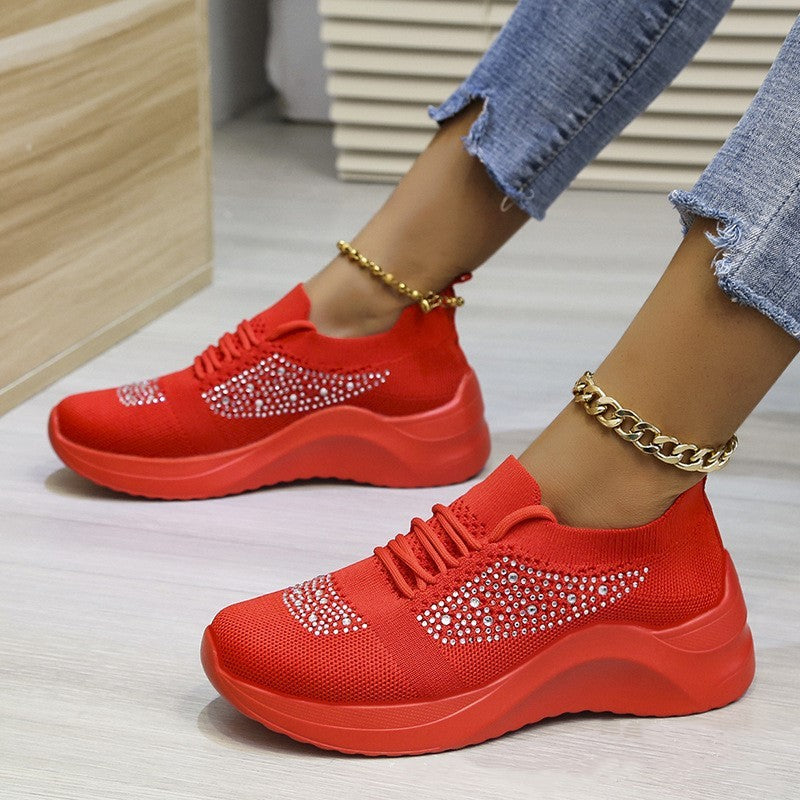 Mesh Fly Woven Breathable Sports Casual Running Shoes