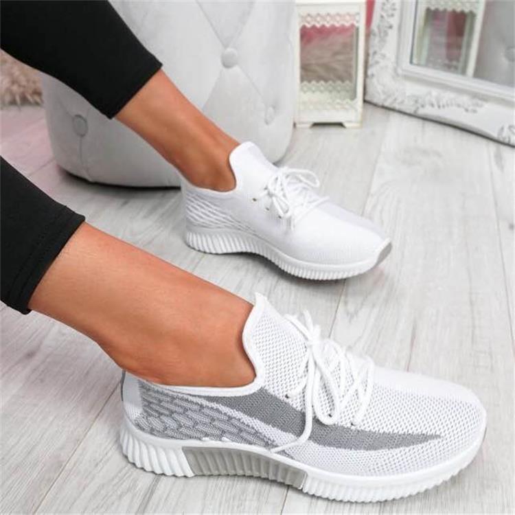 Flying woven mesh breathable women's shoes