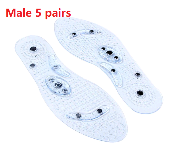 Magnet magnetic plus elastomer transparent silicone massage insole health massage insole magnetic therapy anti-fatigue