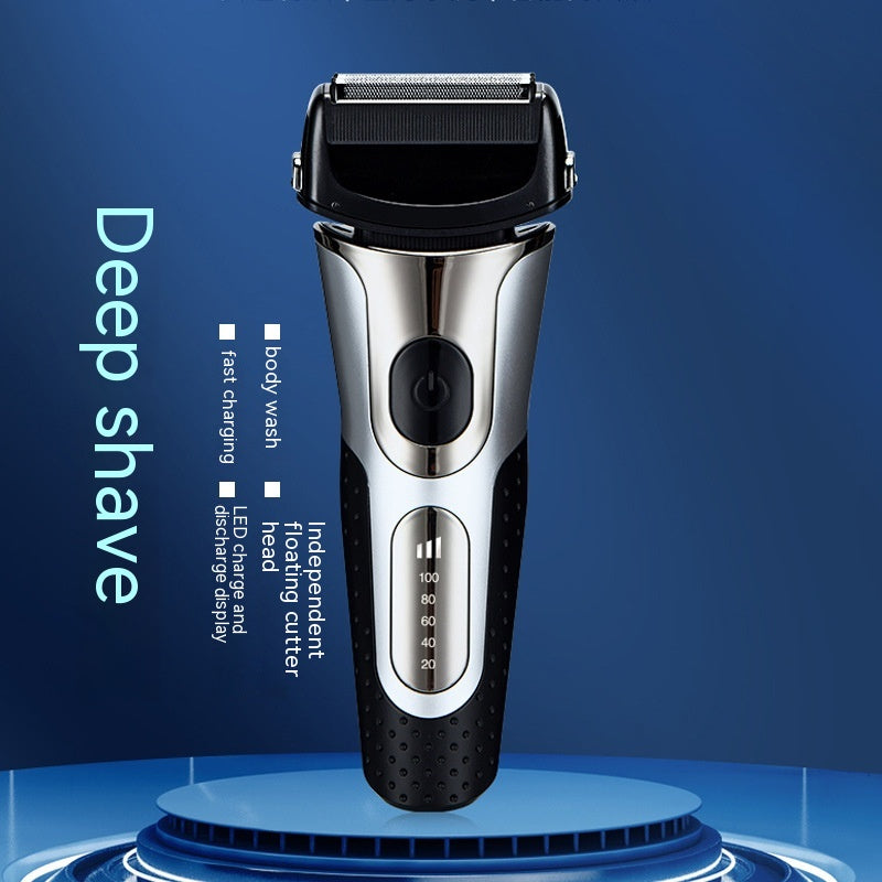 Reciprocating Three-bit Floating Shaver LED Display Rechargeable Men