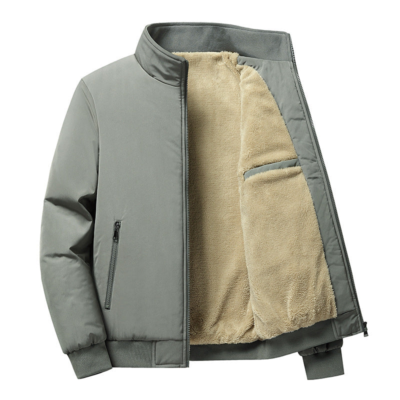 Plus Size Fleece Padded Jacket Men