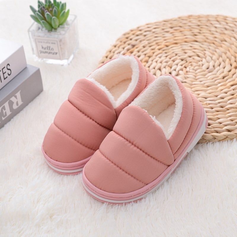 Children's Home Ankle Wrap Cotton Slippers