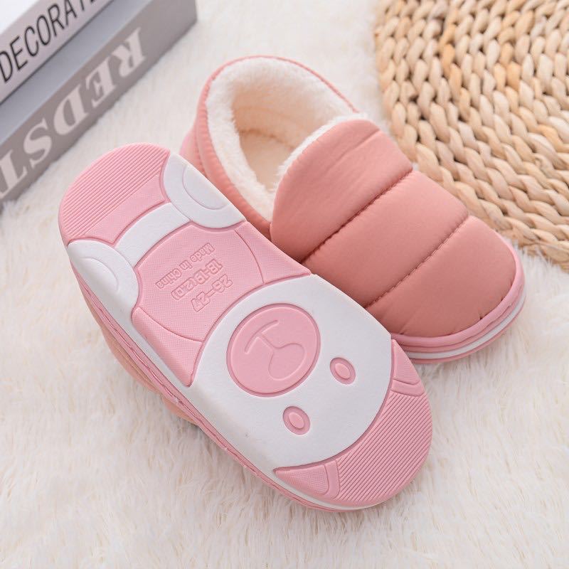 Children's Home Ankle Wrap Cotton Slippers