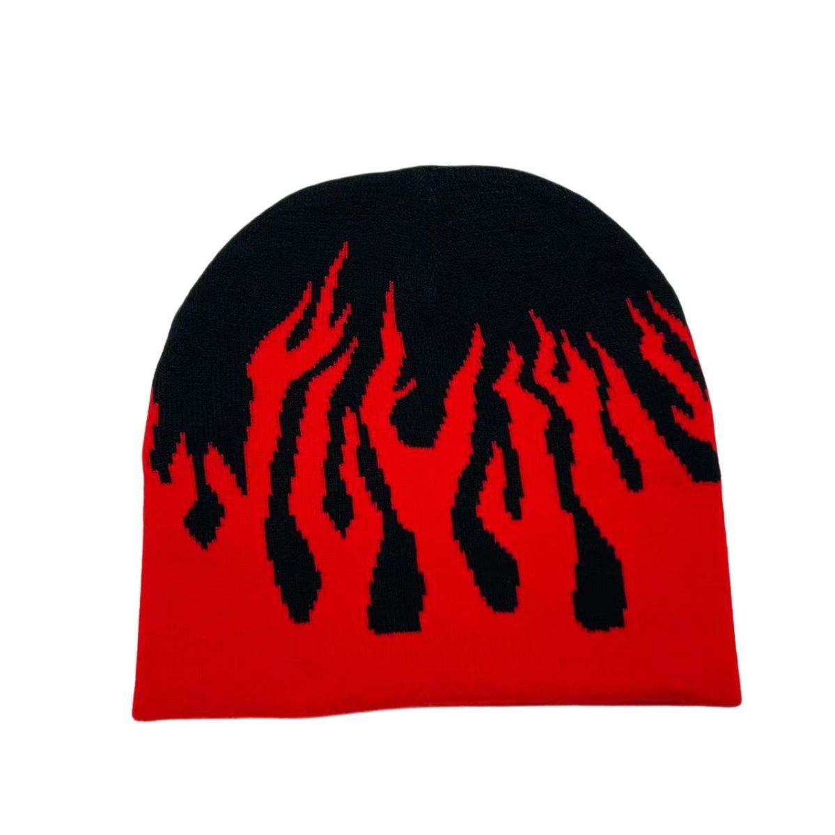 Knitted Hat Hip-hop Street Flame Sleeve Cap