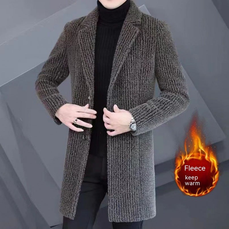 Men's Duster Mid-length Slim-fit Woolen Coat