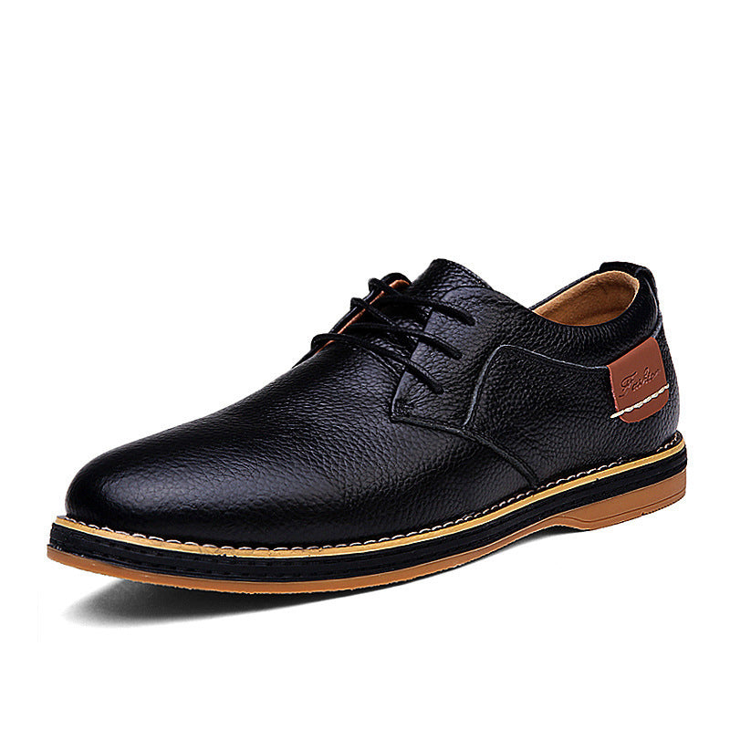 Rippled Leather Leu Oxfords