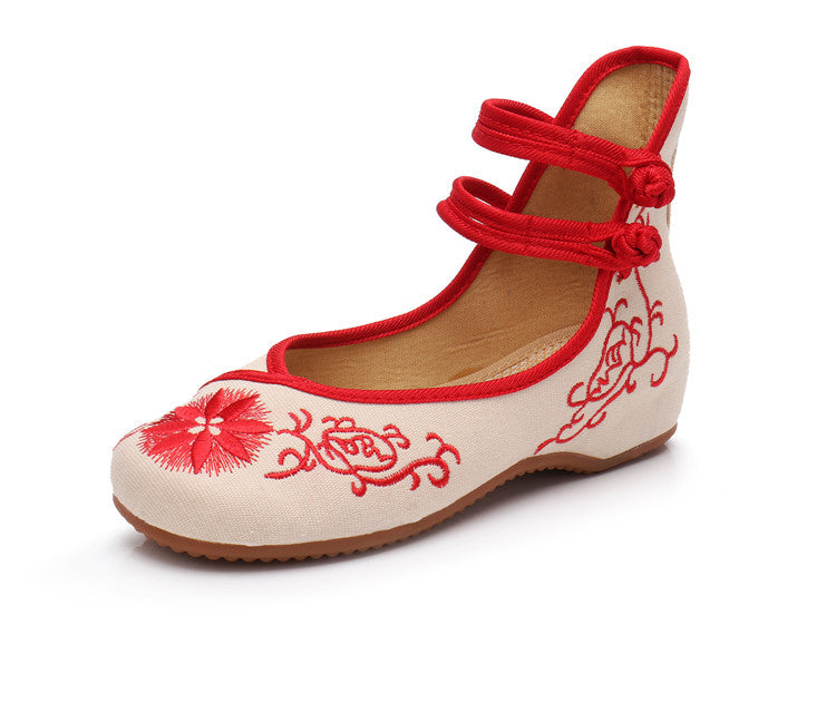 Elegant Height Increasing Insole Women's Single Cloth Shoes