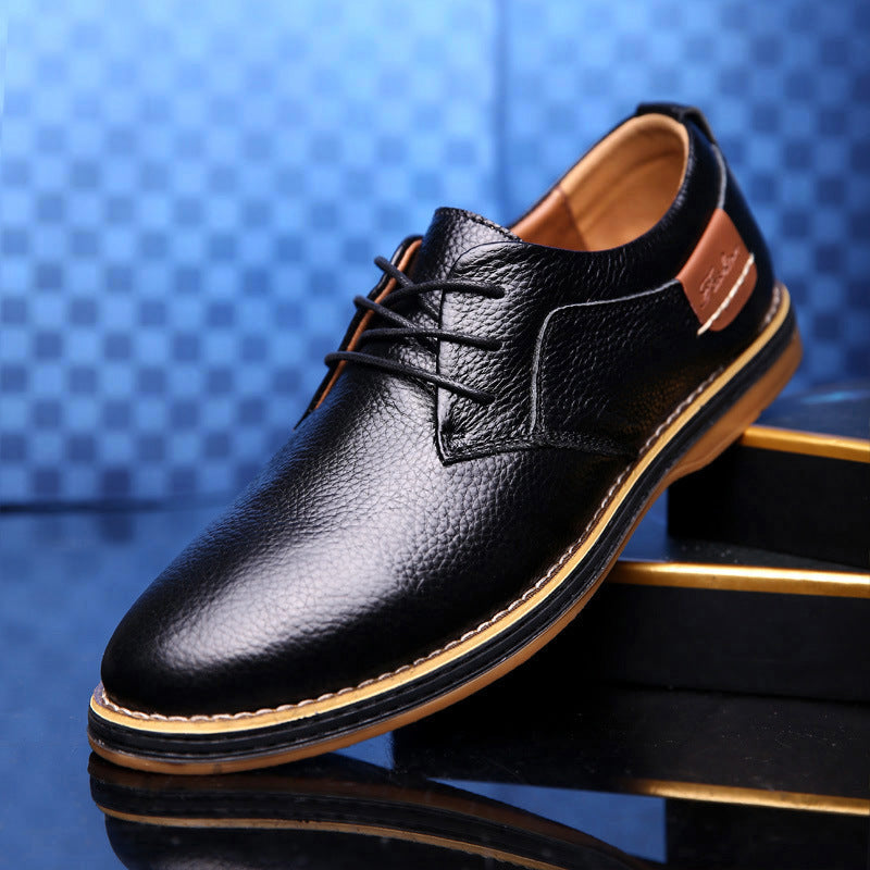 Rippled Leather Leu Oxfords