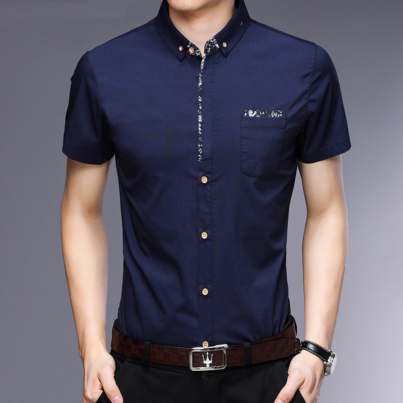 Men's shirt with short sleeves