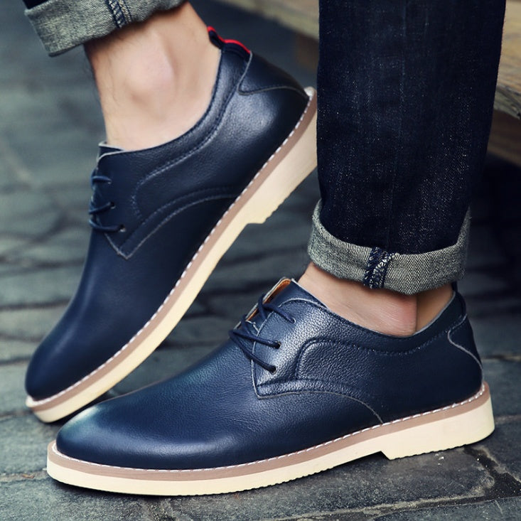 Men's leather shoes casual shoes