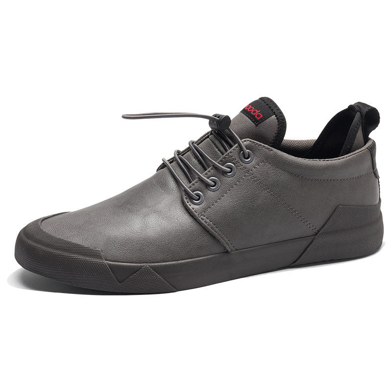 Fashion men shoes lace-up leather casual shoes Upper Material: PU Outsole Material: Rubber Closure Type: Lace-Up Fit: Fits true to size, take your normal size Shoes Type: Basic Pattern Type: Solid Department Name: Adult Feature: Breathable Feature: Waterp