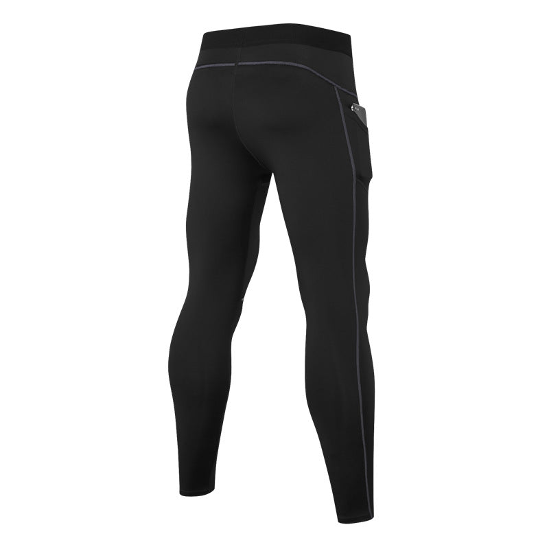 Men's Fashion Casual Fitness Training High Elastic Tight Trousers