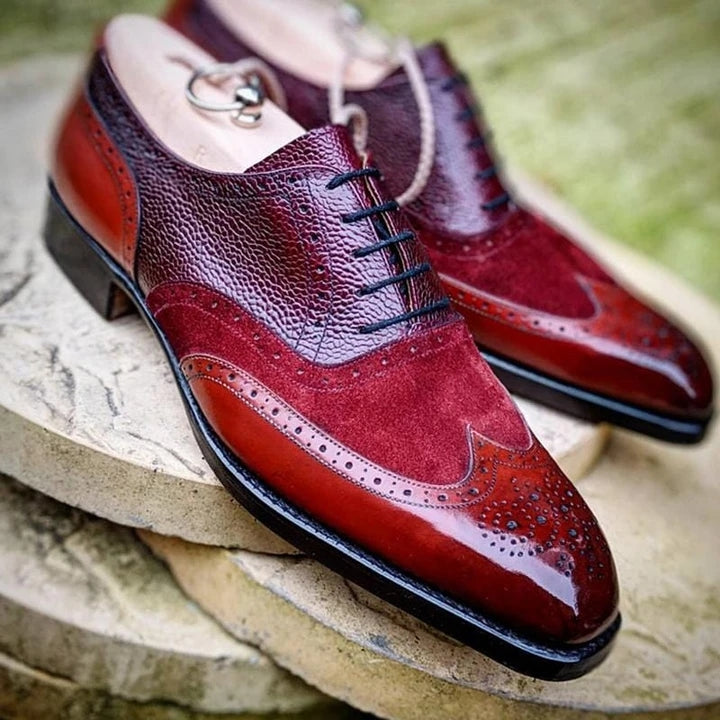 Atmungsaktive High-End-Herrenschuhe von Goodyear mit geschnitzter Spitze im britischen Stil