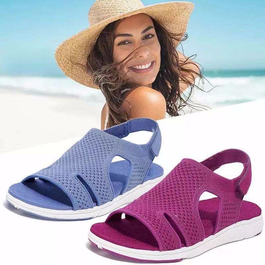 Breathable Stretch Fly Woven Comfortable Velcro Casual Sandals