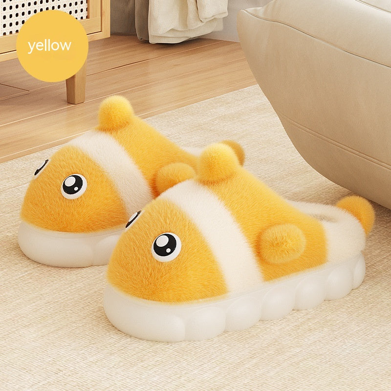 Home Warm Parent-child Cute Fluffy Slippers