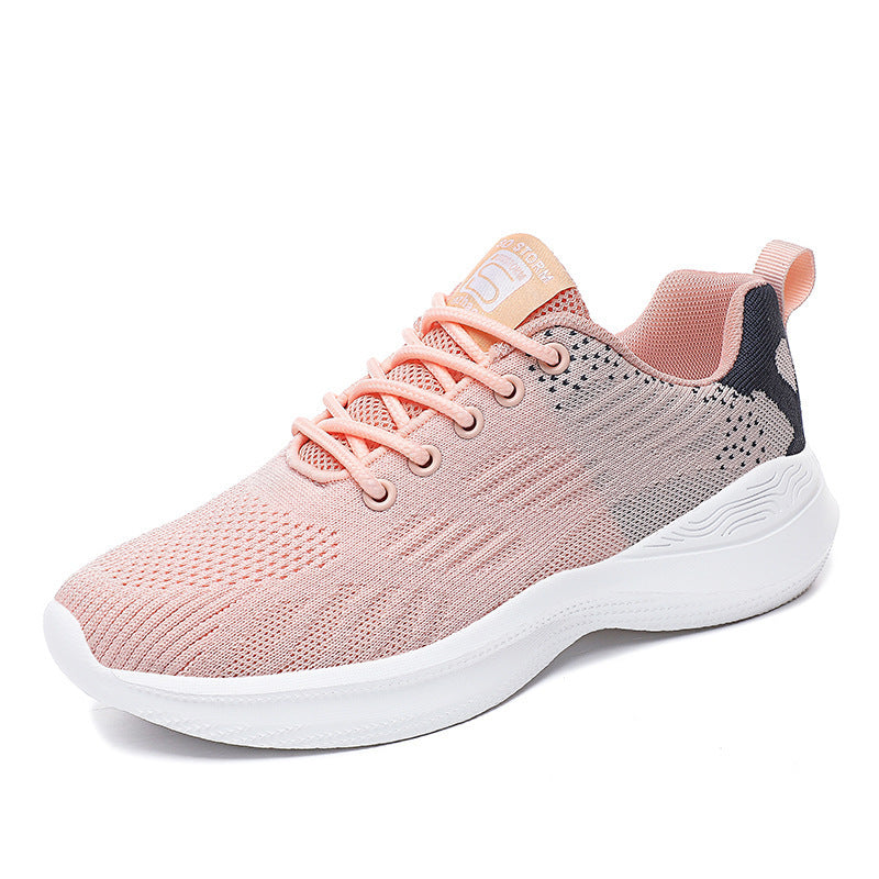 Flying Woven Flat Bottom Sports Casual Shoes