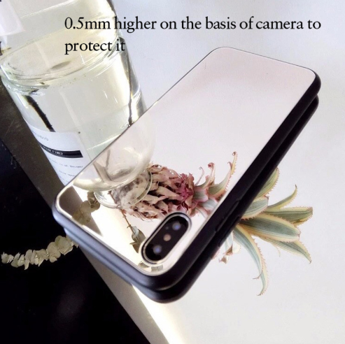 Compatible with Apple, iphoneX mirror phone case iphone7/8plus make-up self-timer glass case