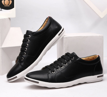 Men's large size casual shoes fashion breathable leather shoes with men's shoes