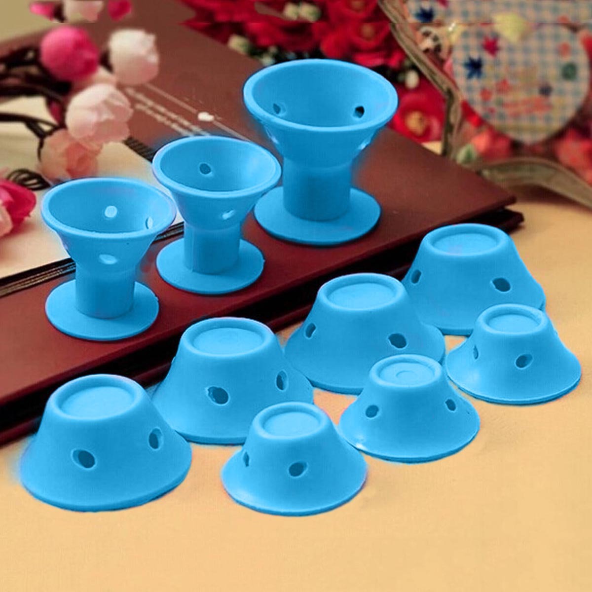 Soft Rubber Magic Hair Care Rollers Silicone Hair Curlers No Heat Hair Styling Tool