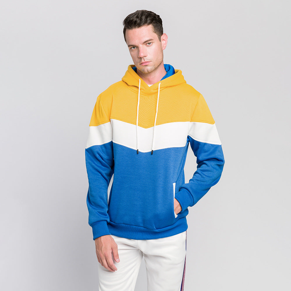 Men's color block hoodie sweatshirt