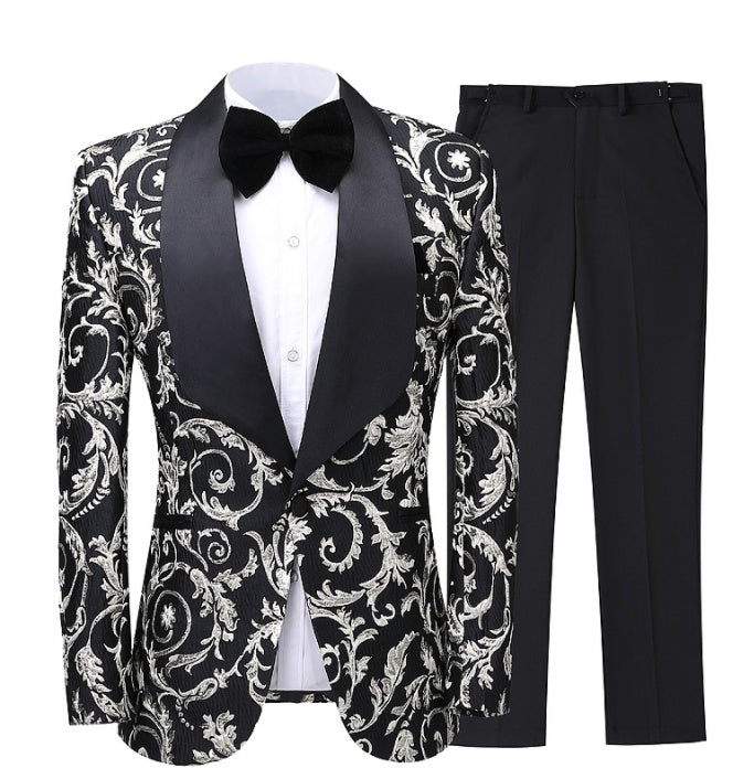 Two-piece suit men's suit