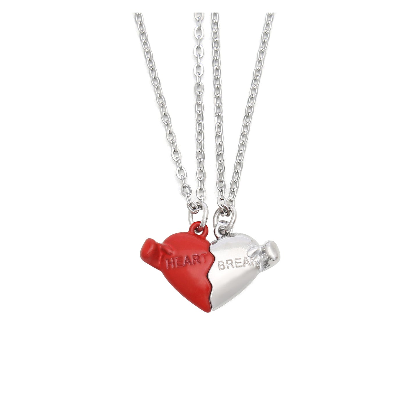 Holding Heart Magnet Pendant Couple Necklace For Love