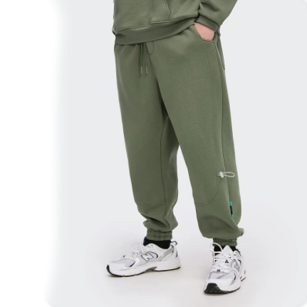 Solid color plus velvet sweatpants