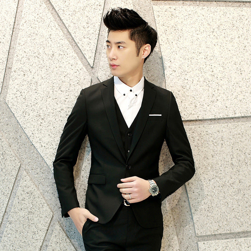 Men's suit three-piece suit