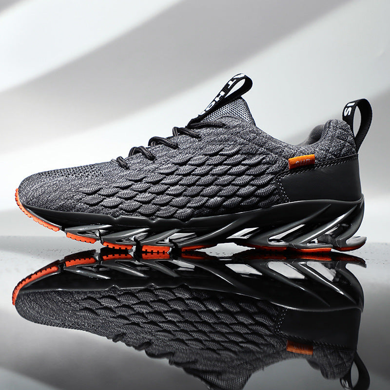 Dragon scale running shoes woven breathable