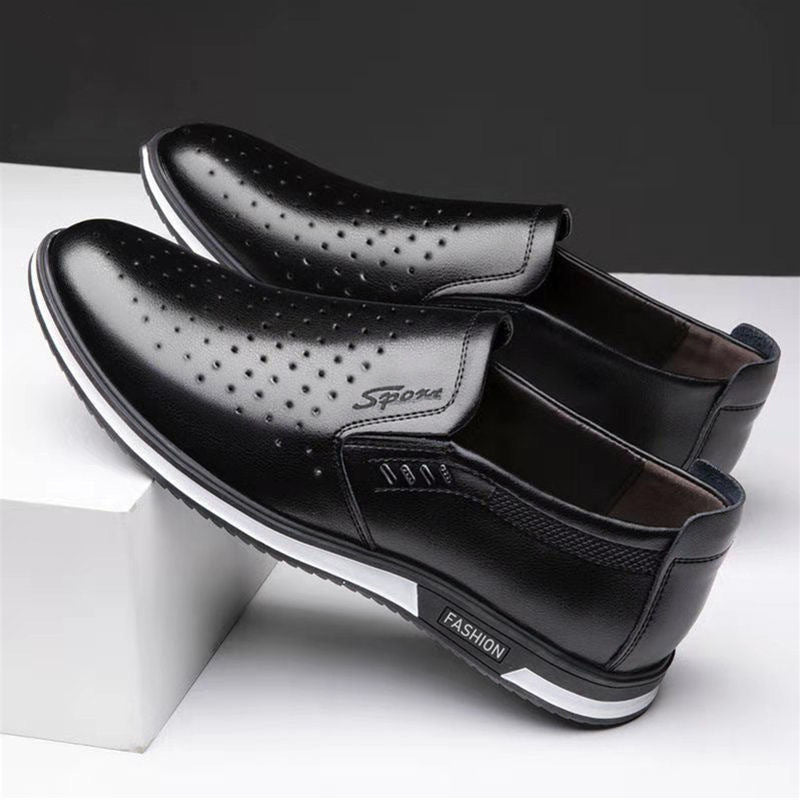 Leather Shoes Men's Casual Men's British Breathable