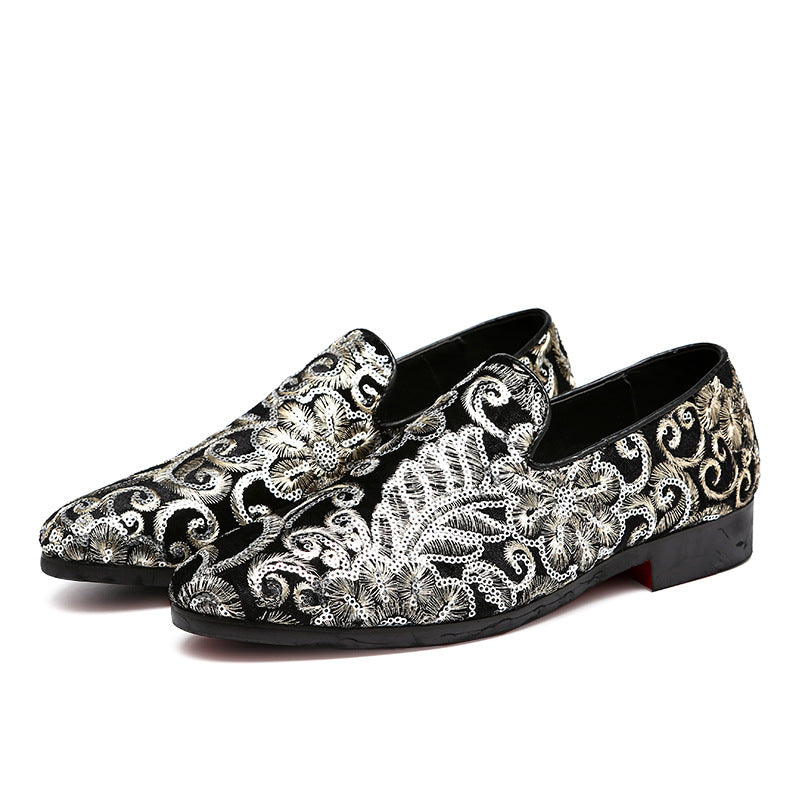 Embroidered men's shoes