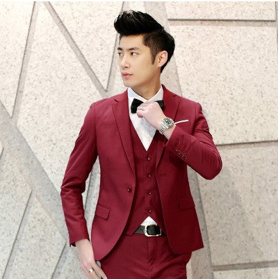 Men's suit three-piece suit