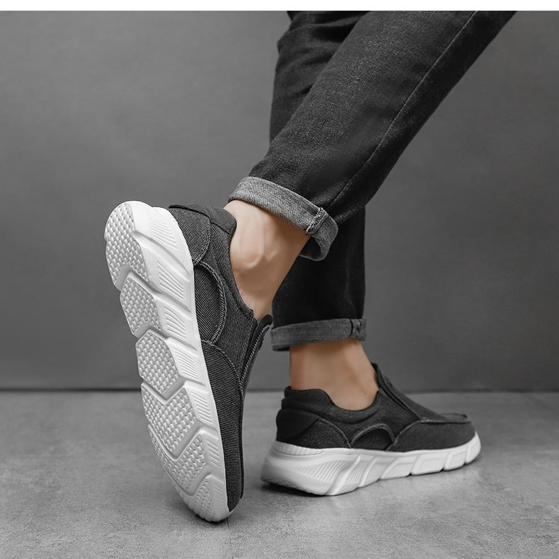 Canvas Breathable Comfortable Slip-on Men's Casual Lazybones' Shoes