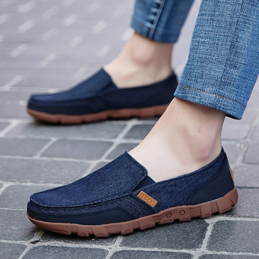 Men's Casual Breathable Cloth Shoes Lightweight PU Canvas